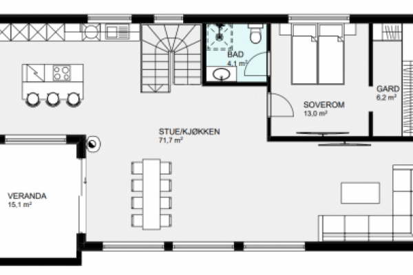 Plantegning - 2 etg