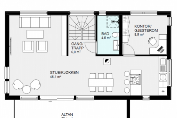 Plantegning - 2 etg